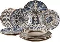M&Auml;SER Tafelservice "IBERICO BLUE, Geschirr-Set, Steinzeug" Teller Set
