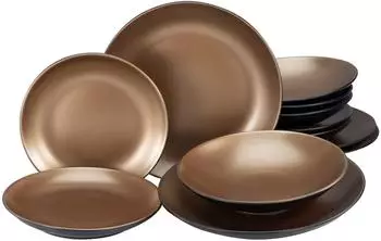 CreaTable Tafelservice Glamour gold (12-tlg.)