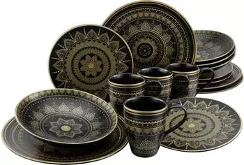 CreaTable Kombiservice Mandala Gold (16-tlg.)