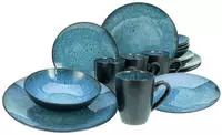 CreaTable Kombiservice "Geschirr-Set Capri" Service, intensiv blaue Reaktivfarbe,