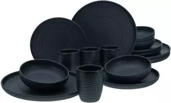 CreaTable Kombiservice Uno Lava Stone (16-tlg.) black