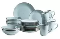 M&Auml;SER Kombiservice "Geschirr-Set, Service Metallic Rim" messingfarben schimernden