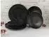 CreaTable Tafelservice Rondo Schiefer schwarz (12-tlg.)