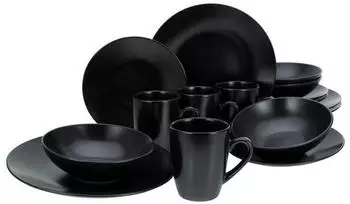CreaTable Kombiservice (16-tlg.) Black Matt