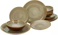 CreaTable Tafelservice "Teller Set, Geschirr-Set Reactive Nostalgic" Service, jedes