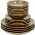 CreaTable Tafelservice Reactive Nostalgic 12-tlg. cognac