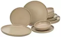 CreaTable Tafelservice "Uno" Teller Set, weiche, harmonisch ausbalancierte Form