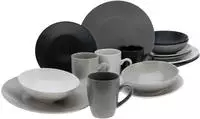 CreaTable Kombiservice "Geschirr-Set Manhattan" Service, Moderne Coupeform, 16 Teile,
