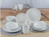 CreaTable Kombiservice "Geschirr-Set Home - Shabby Chic" Service, wei&szlig;, Used-und