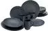CreaTable Geschirrset Lava Stone Schwarz (16-tlg.)