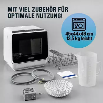 Monzana Table dishwasher water tank 4.5L – Monzana Table dishwasher water tank 4.5L: Kompakter Tischgeschirrspüler für Singles