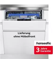 Hanseatic vollintegrierbarer Geschirrsp&uuml;ler "HI6A14B13D" 14 tlg. Ma&szlig;gedecke...