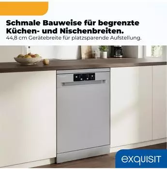 Exquisit GSP59109-451D Silber – Exquisit GSP59109-451D Silber – Übersichtliche Bedienung für kompakte Haushalte