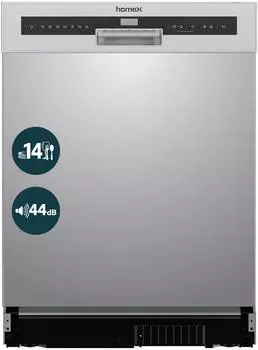 Homex DWBU601444C Unterbau-Geschirrspüler 60cm, 14 Maßgedecke, Energieklasse C (DWBU601444C)