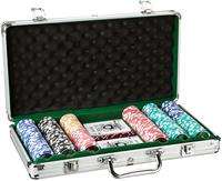 Piatnik Pokerkoffer 7903, 300 Chips, Aluminium-Koffer, 2 Decks, Dealer Button,