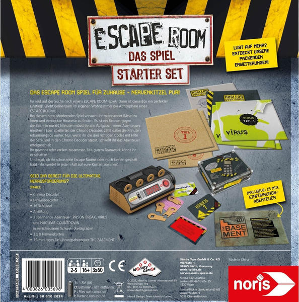 Escape Room Das Spiel Starter Set