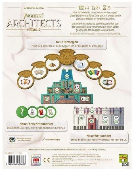7 Wonders Architects - Extension Medals (deutsch)