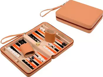 Backgammon Leros, Reise, Kunstleder, magnetisch, mit Tragegriff (1710)