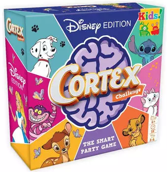 Zygomatic, Cortex Challenge Kids! Disney Edition, Familienspiel, Brettspiel, 2-6 Spieler, ab 6+ Jahren, 15 Minuten, Mehrsprachig
