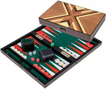 Backgammon Psara medium, Buche, Filzinlett, klappbar (1184)