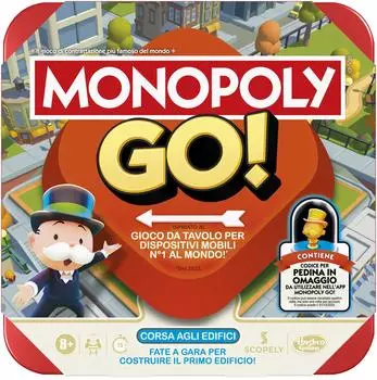 Monopoly Go! Brettspiel, Italienisch, 2-4 Spieler