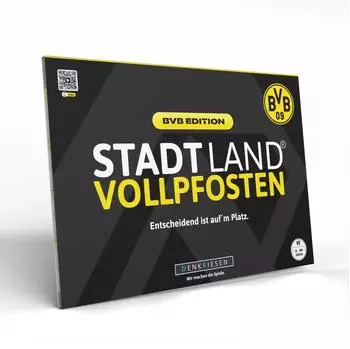 BV2017 Stadt Land Vollpfosten - BVB EDITION - Entscheidend ist aufm Platz. A4-Spielblock