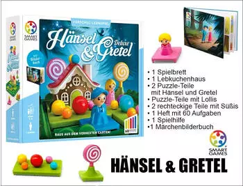 Hänsel und Gretel Vorschul-Puzzlespiel, 60 Herausforderungen, 5-8 Jahre