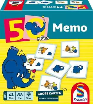 Die Maus Elefanten-Memo Kinderspiel 50. Jubil&auml;um (40664)