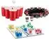 Trink-Roulette Set, 3-teilig, 50 Becher, bunt
