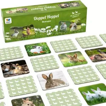 Doppel Hoppel Memospiel (2-6 Spieler)