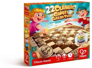 22 Classic Games In 1 Brettspiel, mehrfarbig, Kinder (E4325)