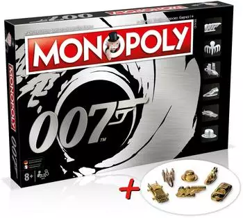 Monopoly James Bond Brettspiel, 6 goldene Spielfiguren, Deutsch/Franz&ouml;sisch