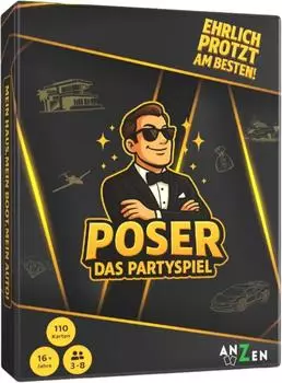 Poser Partyspiel, Kartenspiel, 3-8 Spieler (4262394130152)