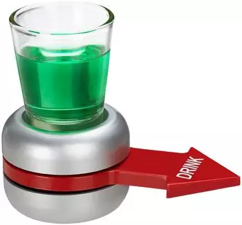 Spin the Shot Trinkspiel mit Pfeil, 4er-Set