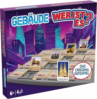 Wer ist es? Geb&auml;ude Edition, Brettspiel, 2 Spieler, ab 6 Jahren (WM05634-GER-6)