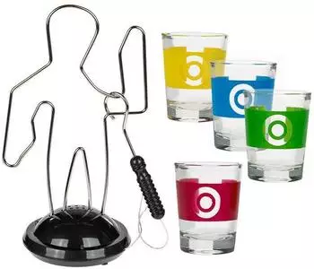 Trinkspiel mit 4 Gl&auml;sern, transparent (79/3931)
