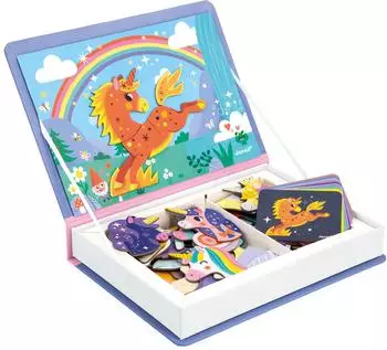Magnéti'Book Einhörner, Magnetisches Lernspiel, 44 Magnete (J02584)
