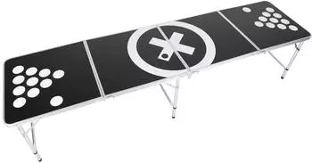 Bierpong Tisch klappbar, Aluminium, 240x60x70cm (06641)