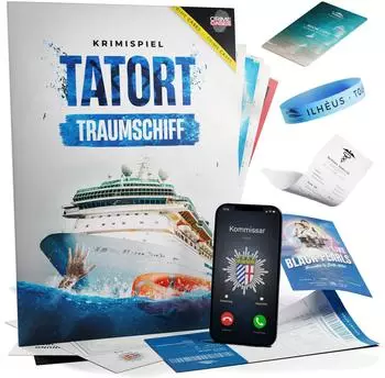 CRIMECASES: Tatort Traumschiff &ndash; Krimispiel f&uuml;r Erwachsene (1-6 Personen)