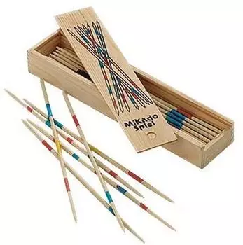 Mikado medium, 41 St&auml;bchen, Kiefer, mit Holzbox (3108)