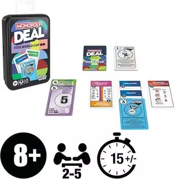 Monopoly Deal FIFA Kartenspiel 2-5 Spieler (G3239EDD)