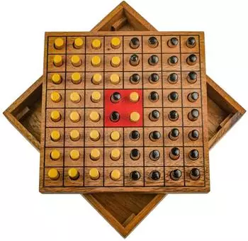 Othello "Wende den Stein" Reisespiel aus Holz, 14x14cm, 2 Spieler