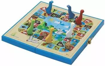 Gänsespiel Brettspiel aus Holz, ab 3 Jahren (66350)