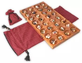 Hus Samena Brettspiel aus Holz, goldener Verschluss, 2 Spieler