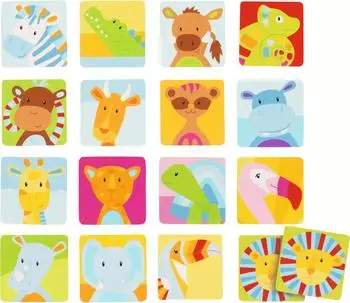 Memospiel Safari, Holz, 32 Spielsteine (56645)