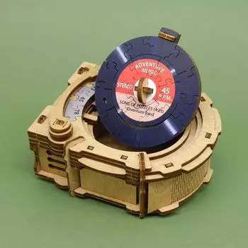 CLUEPUZZLE Record Player R&auml;tselbox aus Holz