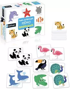 Mon Premier Mémo Animaux, Gedächtnisspiel für Kinder ab 2 Jahren (31154)