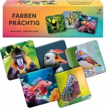 Farbenpr&auml;chtig Memospiel Tiere ab 6 Jahre