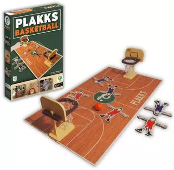 Plakks Basketball Geschicklichkeitsspiel aus Holz, 2–4 Spieler