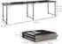 Bierpong-Tisch klappbar, Aluminium, schwarz (60x240x70cm)